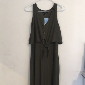 Green long dress